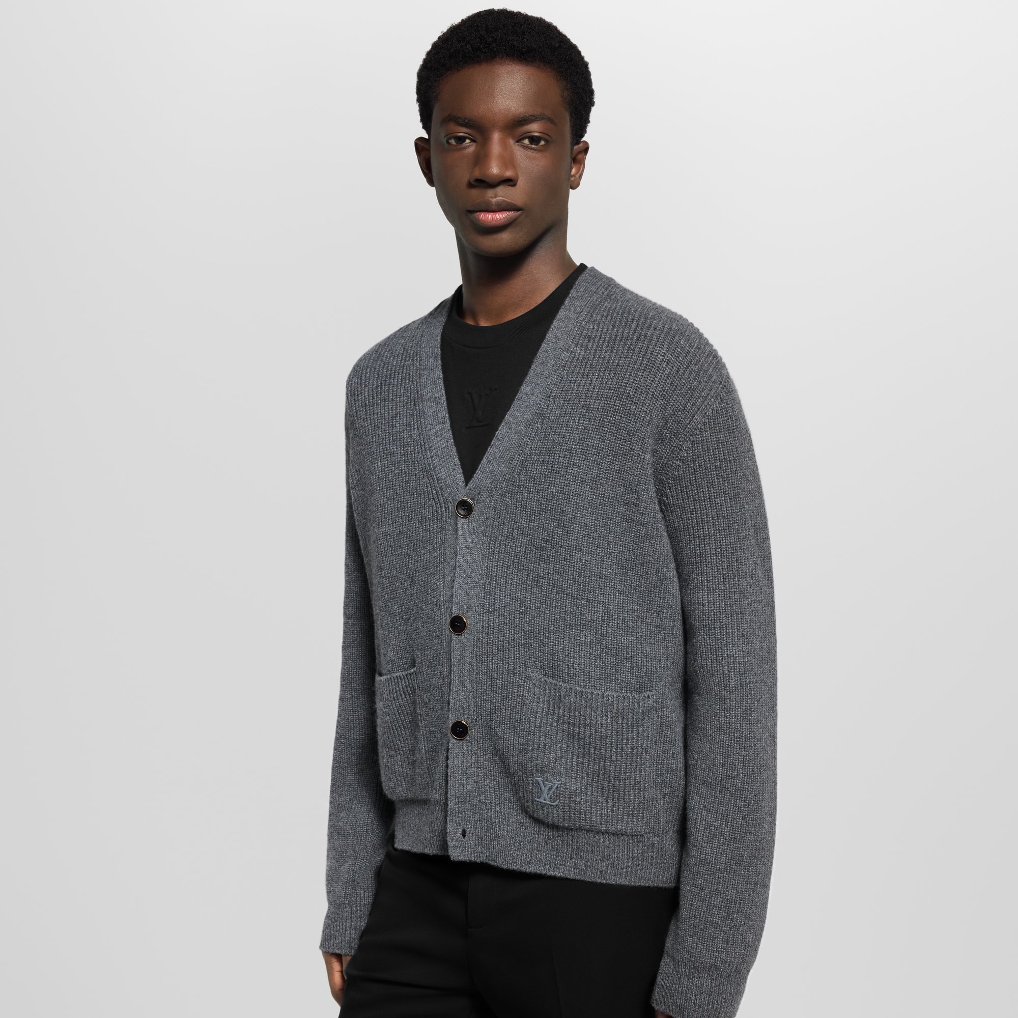 Embroidered Signature Cashmere Cardigan - Ready-to-Wear | LOUIS